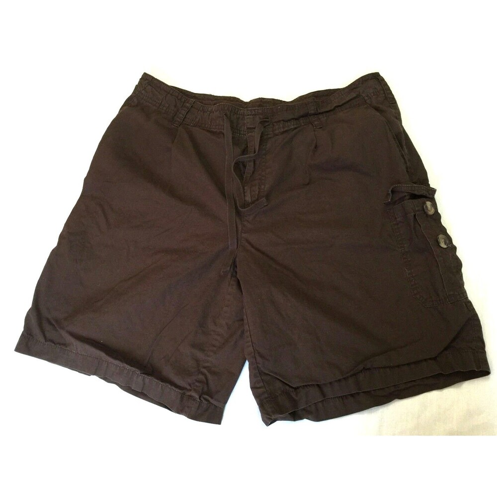 LIZ CLAIBORNE WOMENS COTTON CARGO SHORTS SIZE 14